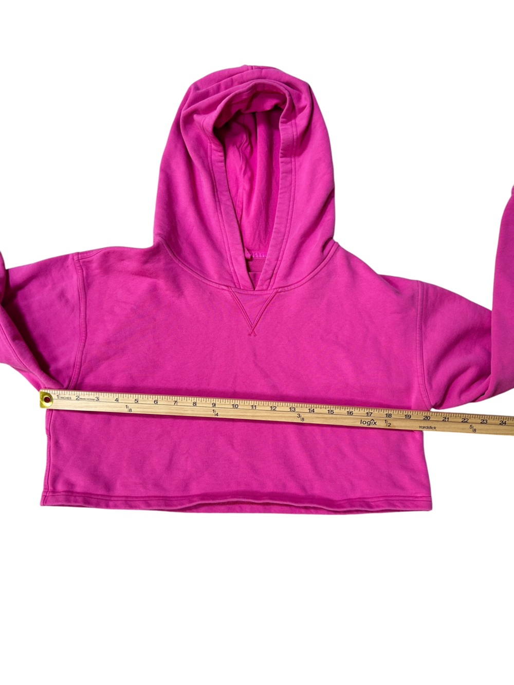 Lululemon All Yours Cropped Hoodie Sonic Pink Size 8 W3DTNS - Picture 7 of 8
